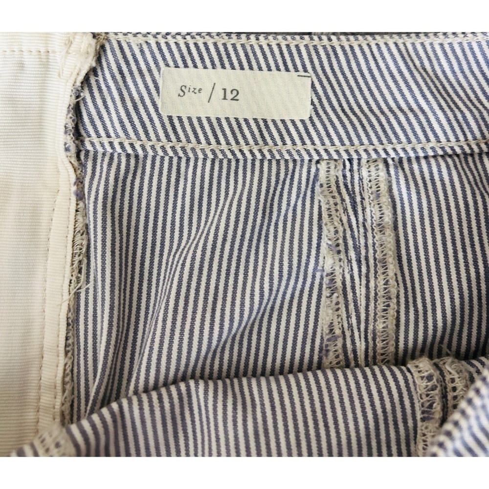 Pilcro and the Letterpress Skirt Denim 12 Blue Hickory Stripe Excellent Coastal - Picture 5 of 8